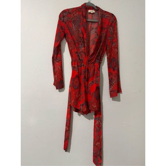 L’AGENCE Arbell paisley tic waist Romper long sleeve 0 - Picture 13 of 14